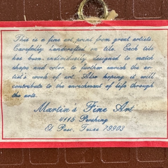 Rare Vintage Art Tile A.R.T. Co Mother And Child Navajo R.C. Gorman 1976
12 x 12 - Picture 4 of 4